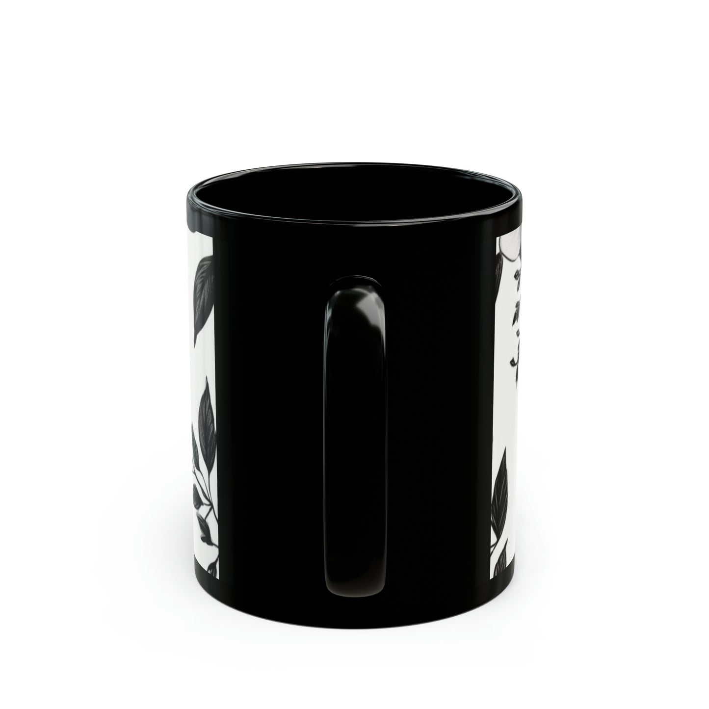 Black and White Flower Mug (11oz)