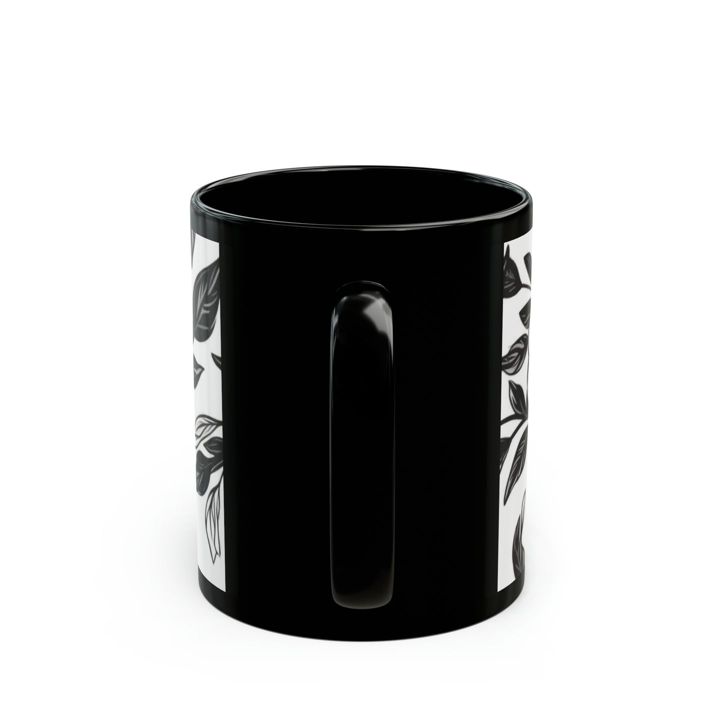 Black and White Flower Mug (11oz)