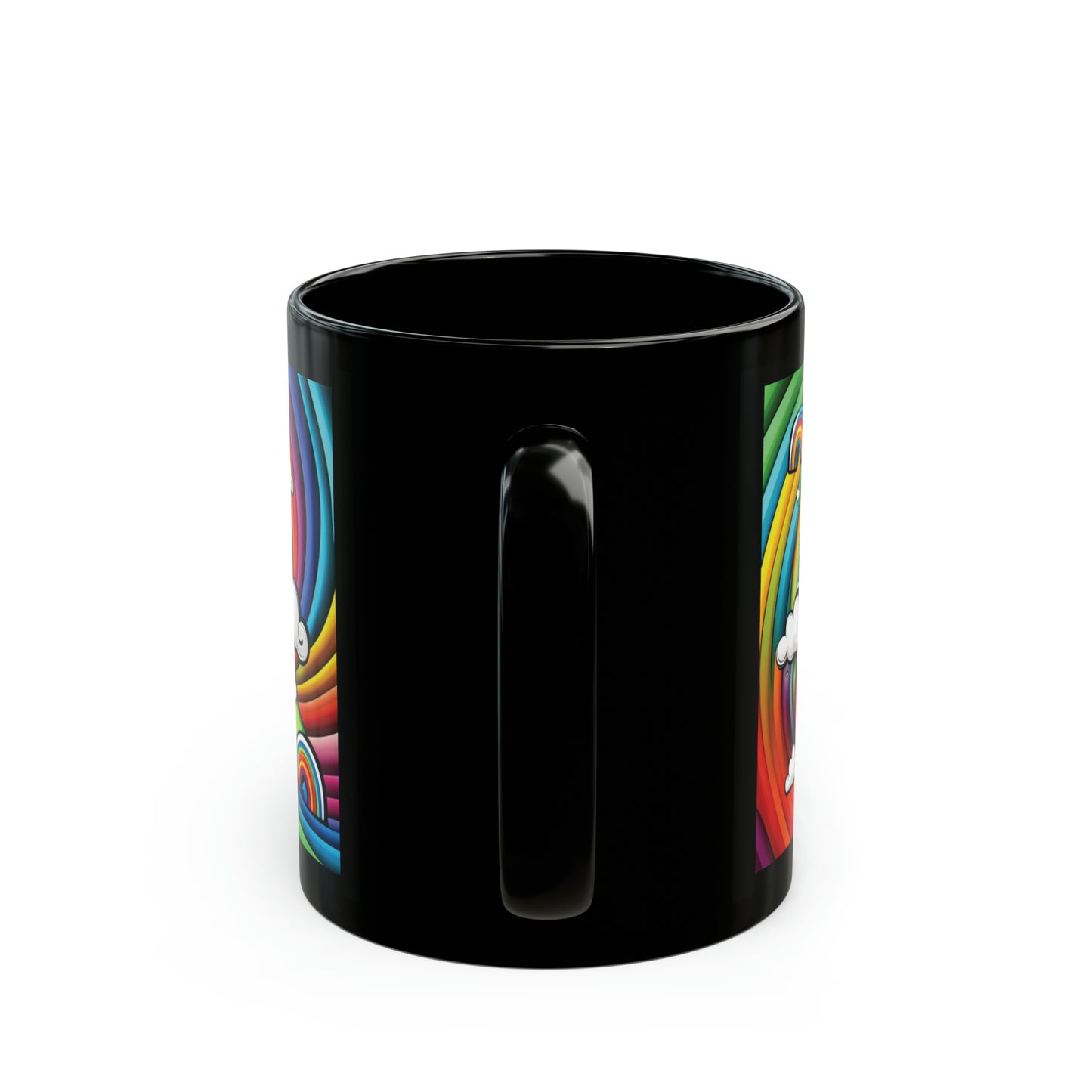 Black Rainbow Cloud Mug (11oz)