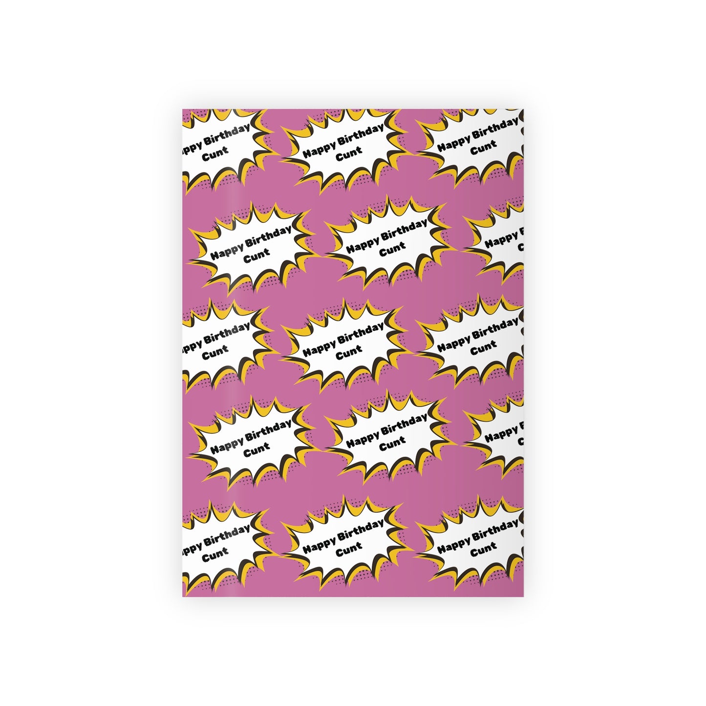 Pink Funny Birthday Gift Wrapping Paper Rolls, 1pc