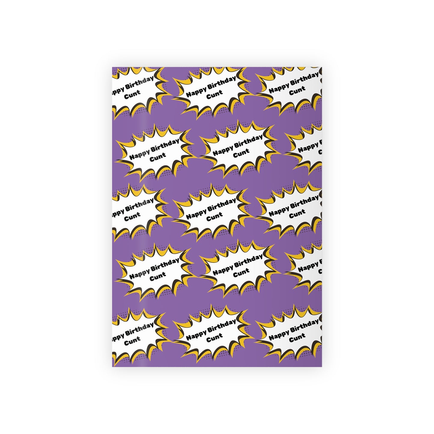 Purple Funny Birthday Gift Wrapping Paper Rolls, 1pc