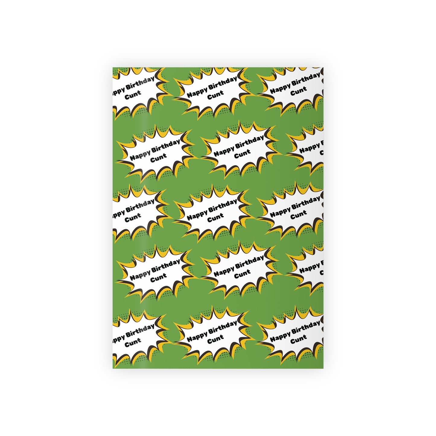 Green Funny Birthday Gift Wrapping Paper Rolls, 1pc