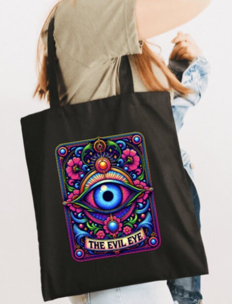 Evil Eye Tarot Card Funny Tote Bag