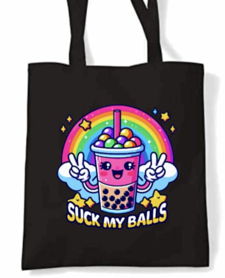 Funny Boba Tea Tote Bag