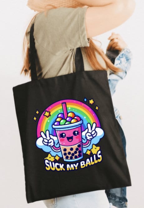 Funny Boba Tea Tote Bag