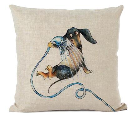 Sausage Dog Cushion Cover