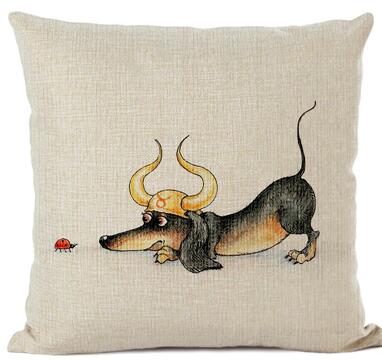 Sausage Dog Cushion Cover