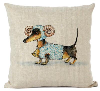 Sausage Dog Cushion Cover