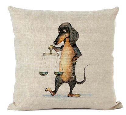 Sausage Dog Cushion Cover