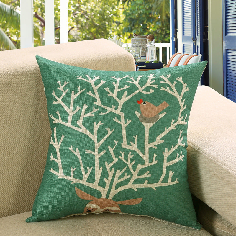 Printed sofa cushion cover