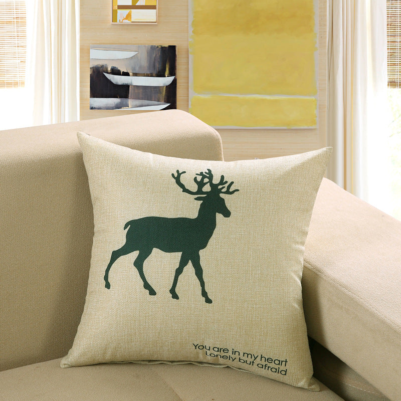 Printed sofa cushion cover