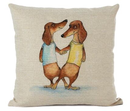 Sausage Dog Cushion Cover