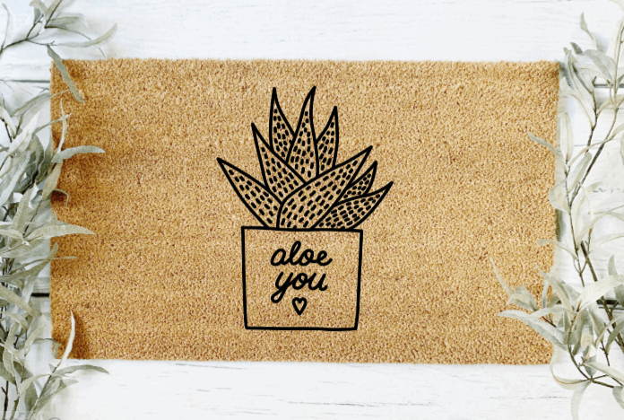 Funny 'Aloe You' Doormat