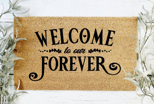 Wedding welcome doormat, wedding decor, personalised, forever