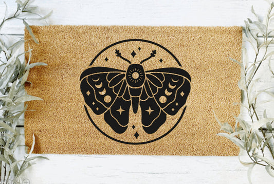 Moth Moonphase doormat