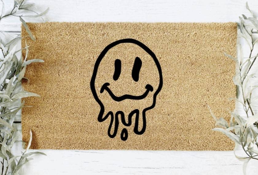 Smiley face doormat