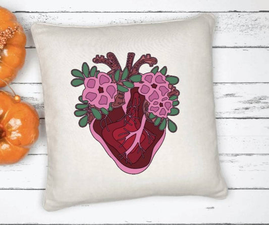 Valetines gift cushion anatomical heart